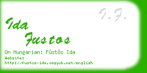 ida fustos business card
