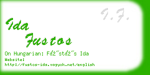 ida fustos business card